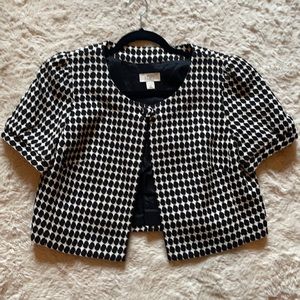 NWOT Ann Taylor Loft Cropped Houndstooth Jacket